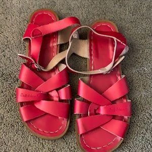 Red saltwater by Hoy sandals